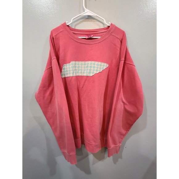Comfort Colors Sweaters - Comfort Colors Sweatshirt Women's XXL Pink Crew Neck Tennessee State Print Fall
